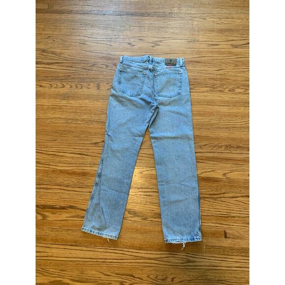 VTG 90s Cowboy Western Wrangler Straight Leg Light Wash 32 32 Mens Blue 96501sl - Picture 8 of 9